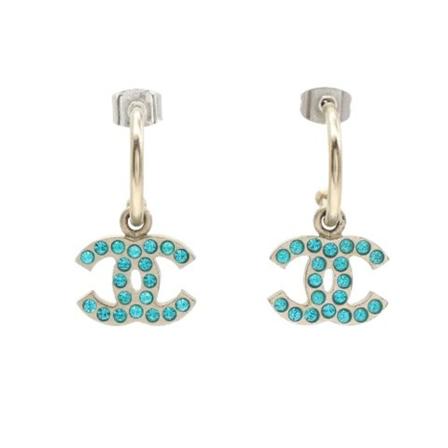 Chanel Vintage Pre-owned Earrings blå, Dam Vintage Smycken, Dam, Storlek: ONE SIZE