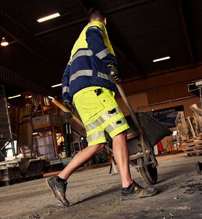 Fristads Herr Varselshorts Green stretch 2648 GSTP, klass 2, Varsel Gul