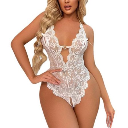 Naisten alusvaatteet Sexy Body Halter Teddy One Piece Babydoll - korkea laatu
