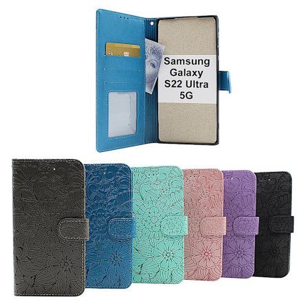 Flower Standcase Wallet Samsung Galaxy S22 Ultra 5G