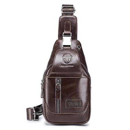 BULLCAPTAIN 095 Casual bröstväska i toppskiktsläder, crossbodyväska, resväska, dagryggsäck
