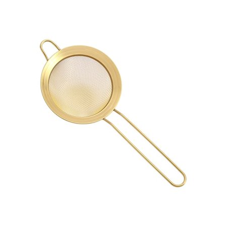 Matcha Si og Løs Te Si | Metal Finmasket Rustfrit Stål | Mini Flormelis Si | Te Filter | Lille Matcha Sigte i Guld
