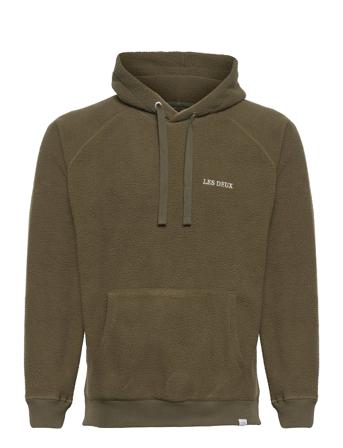 Duncan Pile Hoodie Green Les Deux