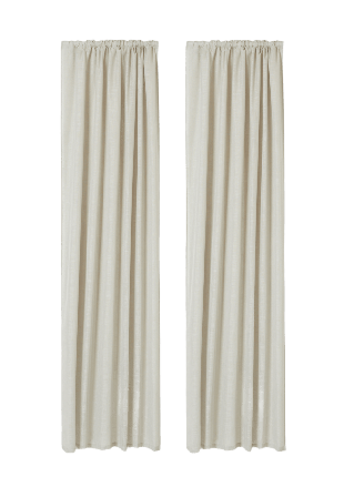 Åhléns Home Skir bomullsgardin MADDIE 130x250 cm, 2-pack Gardiner Beige ONESIZE