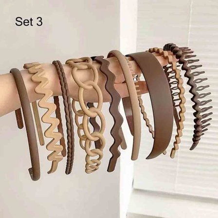 8 stk. Hårbøjler sæt tænder hovedbånd SÆT 3 SÆT 3