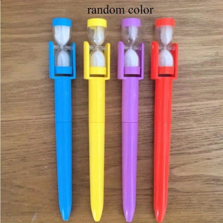 4 stk. Nye Kreative Søde Timeglas Kviksand Kuglepen Gave Egnet til Daglig Brug Skrivning og Signatur Penne, Perfekt Studiegave