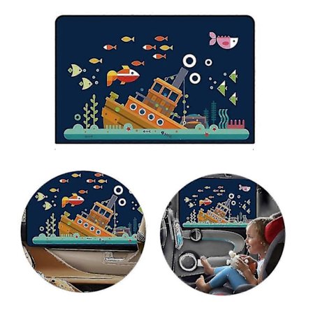 Bil Bakre Sidevindu Gardin, Justerbar Solskjerm Bilgardin Fleksibel