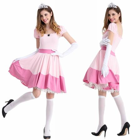 Prinsessa Peachin Kostyymi Naisille Halloween Cosplay Meid n S