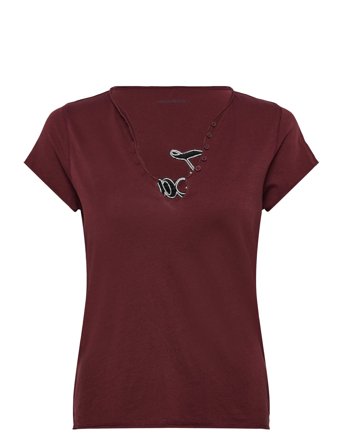 Zadig & Voltaire Tuni Mc Cl Incrustation - Burgundy - M