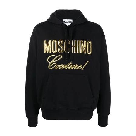 Moschino, Hoodies Zwart, Heren, Maat:XL