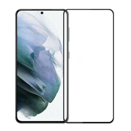SKALO Samsung S21 FE Heltäckande Skärmskydd Härdat Glas - Svart