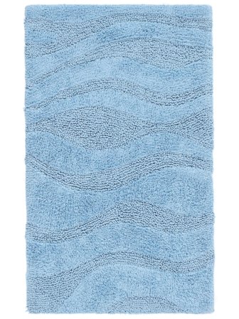Breeze Tapis De Bain 50X80 Bleu Clair Coton Lavable