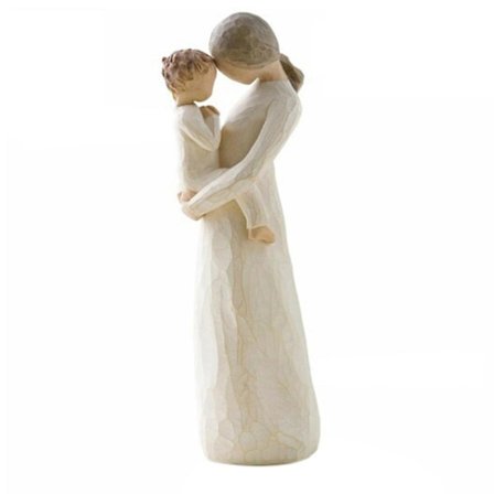 Mor og Søn Figur Statuette Hjem Dekoration Harpiks Håndværk Far og Barn Skulptur Dekoration Bordplade til Familie