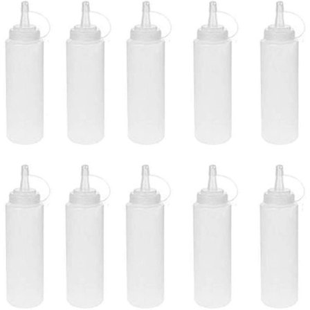 10 stk 240 ml klemflaske, flerbruksklemflaske (gjennomsiktig)