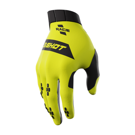 Mănuși Motocross Shot Race Tineret galben neon 10