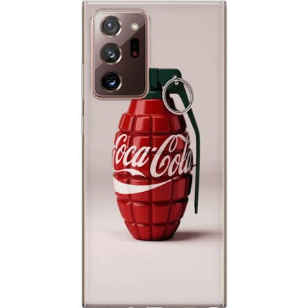 Kompatibelt Mobildeksel til Samsung Samsung Galaxy Note20 Ultra Kunstnerisk illustrasjon av Coca Cola granateple i rødt og grønt, pop art inspirert