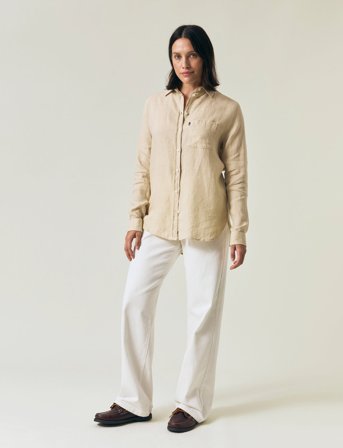 Lexington Clothing Classic Linen Shirt - Beige - XS