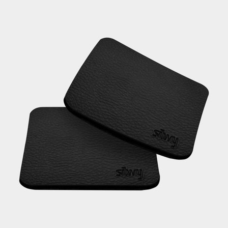 Magnetické podtácky Silwy Metal-Nano-Gel-Pads, čtvercové, pro magnetické sklenice, 8.3 cm x 8.3 cm, černé, 2-pack