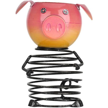 Gris gjutjärnsblomkruka gris djurform handgjord inomhus utomhus