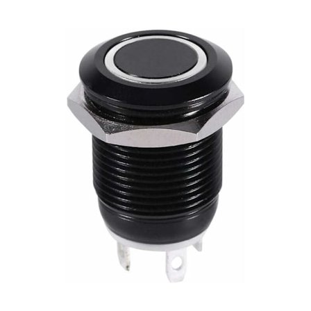 Momentant trykknapp LED trykknappbryter 12mm strømbryter vanntett bil strømbryter låsebryter (hvit)