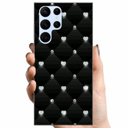 Samsung Galaxy S22 Ultra 5g Tpu Mobilskal Bling Heart