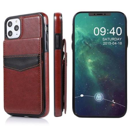 iPhone 11 Pro - Ammattimainen LEMAN-suojus korttitelineellä Brun