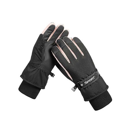 Skihandsker til damer med touchscreen, stænktætte til jogging, skiløb, vandring, løb, cykling, vintersport (Fww)
