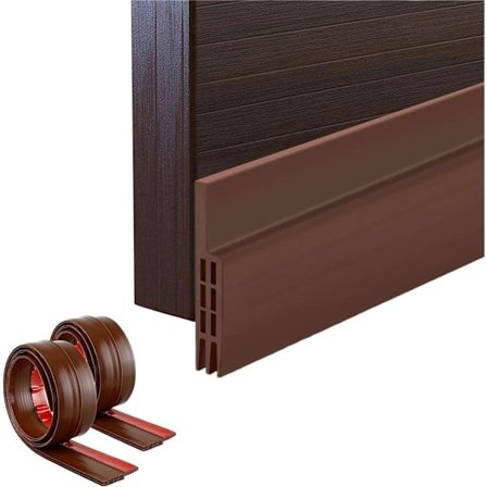 2-delt dør beskyttelse og støvdæksel, dørforsegling mod støv, lydisolering, vejrliste, 5 x 100 cm