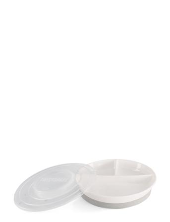 Twistshake Divided Plate 6+M White Home Meal Time Plates & Bowls Plates White Twistshake