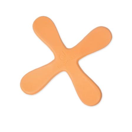 Kaksi pehmeää bumerangia lapsille, helppo heittää ja palaa pehmeämmin orange