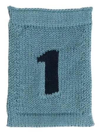 Smallstuff Knitted Flag, 1, Blue - Blue - ONE SIZE