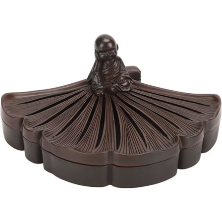 Ginkgo-blad rökelsebrännare, utsökt antik rökelsebrännare skål