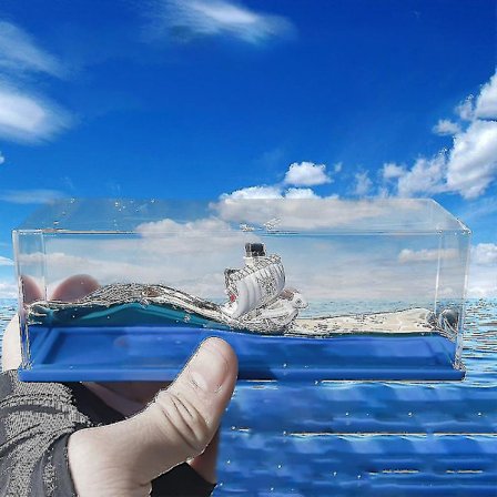 Anime One Piece Going Merry -risteilyalusmalli Nestemäinen Aalto Uppoamaton Vene Leikki