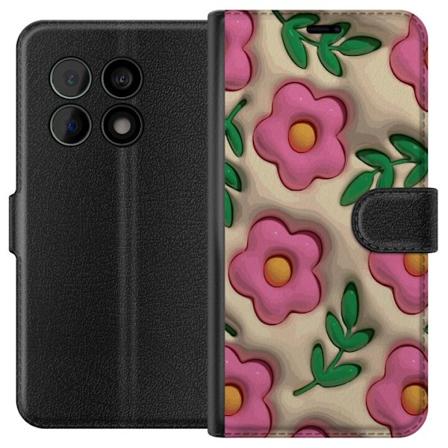 OnePlus 10 Pro Lompakkokotelo Poreilevat Kukat