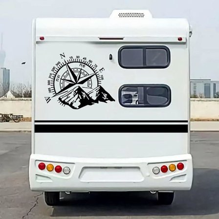 Fjellkompass Klistremerker for Bilpanser, Karosseri, Side Dør, Kompass