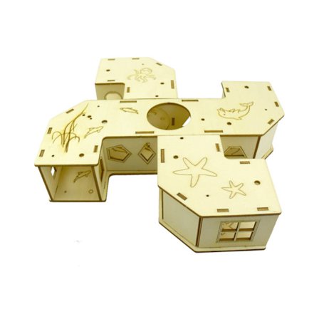 Hamster Labyrint Naturligt Træ Legetøj Legeplads Rør Tunnelbur Tilbehør til små pelsdyr Dværgmus Gerbil 5 typer