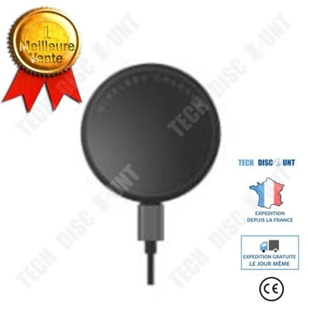 Langaton laturi - TECH DISCOUNT - TD - Yhteensopiva puhelin12 - 10W - LED-indikaattori - Musta