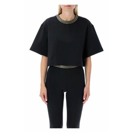 Stella McCartney, T-Shirt 6J00563Spw 77 Zwart, Dames, Maat:S