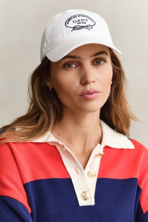 GANT Damen Graphic Cap aus Baumwolltwill (ONE SIZE) Weiß