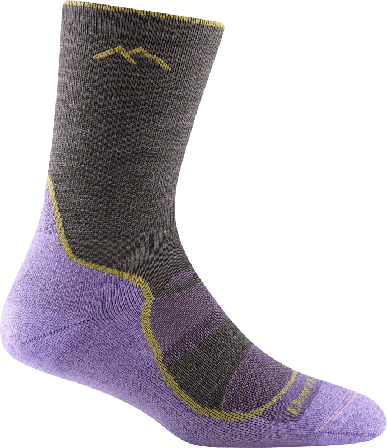 Darn Tough Women's Light Hiker Micro Crew Light Cushion Women hiking socks Purple L