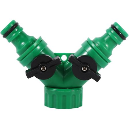 2-tie letkun jakaja, letkuliitin tippukastelu puutarhaletku Y-venttiilillä
