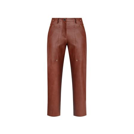 Stella McCartney Vegan leather Broek , Bruin , Dames , Maat: S