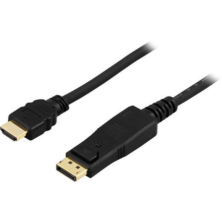 Deltaco DP-3020 - Videokabel - DisplayPort / HDMI - DisplayPort (hann) til HDMI (hann) - 2 m