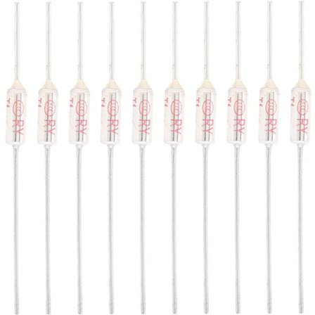 10 kpl 10A 250V lämpösulakkeita, metallikuorinen lämpösulakekatkaisu, lämpötilasulake (192°C)