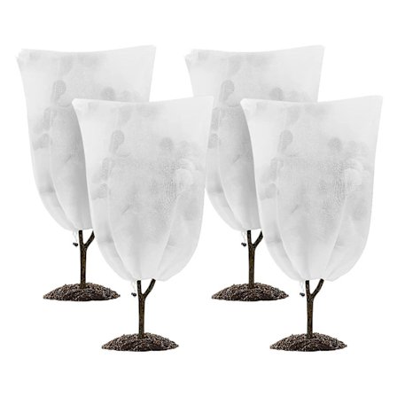 4 kpl Kasvien Suojapeitteitä Pakkaselta Suojaamiseen 24X 32Tuumaa Talven Kylmältä Suojaava Peitto Nauhalla