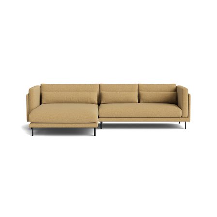 Bali chaiselong sofa, venstrevendt - Puente Gul - 295x170x76cm - Slidstærk Chaiselong Sofa med Nozag fjedre, PU Skum og Skumgranulat - Komfort