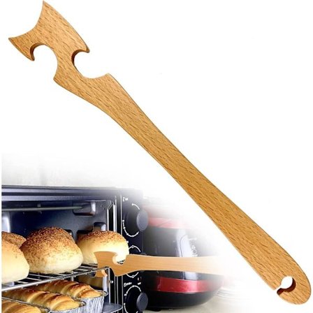 Ugn gallerskydd, ugnstillbehör är gjorda av bokträ och mycket släta, gallerskydd för ugn har tillräckligt lång handtag, verktyg brödrost kan effektivt