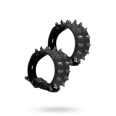 Ouch! Skulls & Bones - Fotbojor Med Spiknitar - Vuxen.se - BDSM handbojor, fetish handklovar