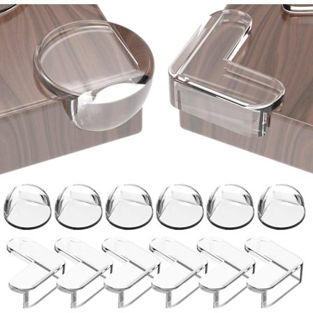 Hörnbeskydd för barn, 12-pack, tjocka bordsskydd för möbler med starkt lim