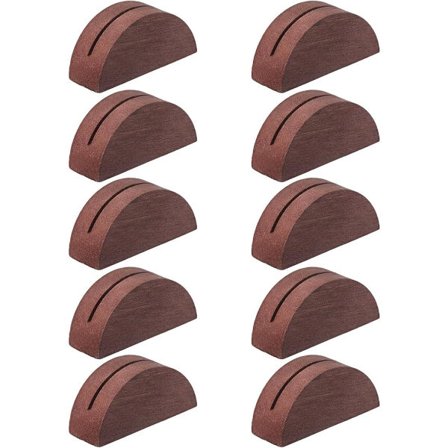 ING puiset paikkakorttipidikkeet, 10 kappaleen setti hääjuhliin ja juhlakoristeluun, puolipyöreät pöytänimikyltit, vieraspaikkakorttipidike